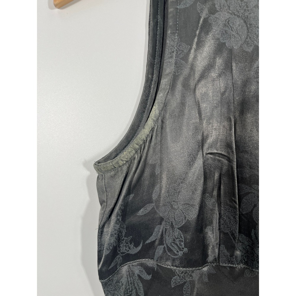 Vintage Babydoll Womens Maxi Dress 6 Grey Floral Wedding Guest Event Formal - Picture 6 of 10